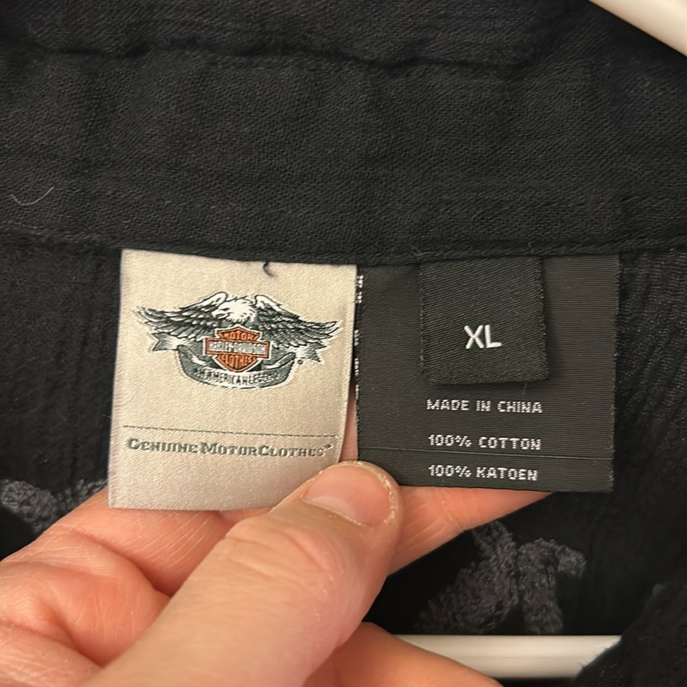 Harley Davidson Women’s Button Up Shirt Black Size XL - Picture 4 of 5